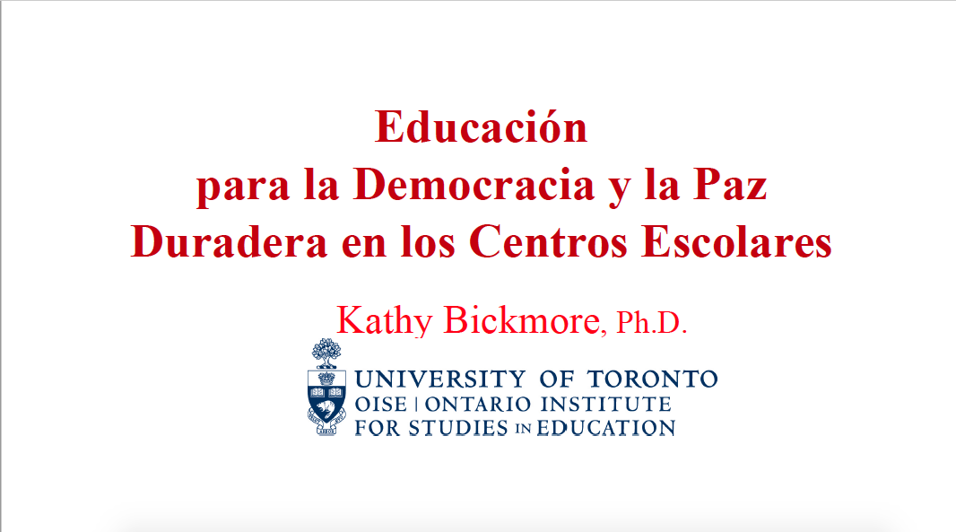 Educación para la Democracia y la Paz Duradera en los Centros Escolares