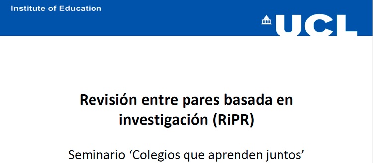 David Godfrey: “Revisión entre pares basada en investigación (RiPR)”
